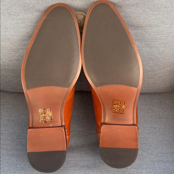 Men’s ASOS Tan Leather Oxford Dress Shoes UK 9 US 10 Brown Cap Toe Formal - Picture 10 of 11